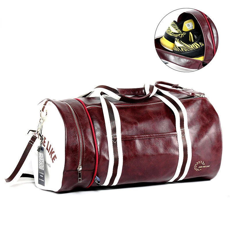 

Duffle Large Men Hand Shoulder Travel Waterproof Leather Bags Luggage Bags Bags Capacity European OH306