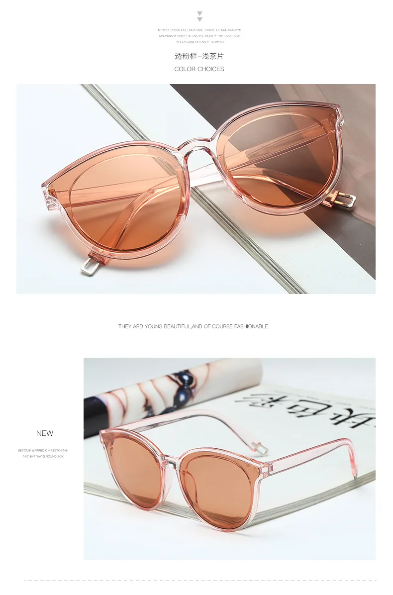 Gafas de sol redondas con forma de ojo de gato para mujer, lentes de sol de  estilo Vintage, versión coreana, de Metal, sin montura, degradado, de lujo,  UV400, novedad de 2022 Fivean