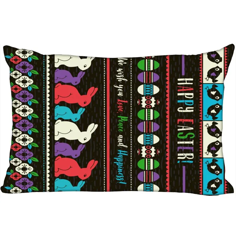 

Easter Rabbit Pillow Case Custom High Quality Rectangle Zippered Soft Fabric Pillow Cover Best Gift Decoration 11-4