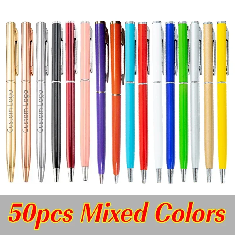 Diamond Pen - 4 penne a sfera in metallo, con inchiostro nero, per scuola, ufficio, cancelleria (oro rosa, oro, argento, bianco