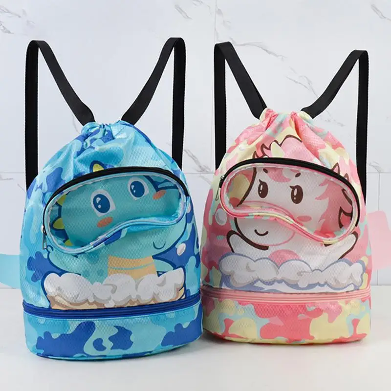 Bolsa de natación impermeable para niños, a prueba de salpicaduras,  separación en seco y húmedo, portátil, bolso de hombro para natación al  aire libre, mochila para playa - AliExpress