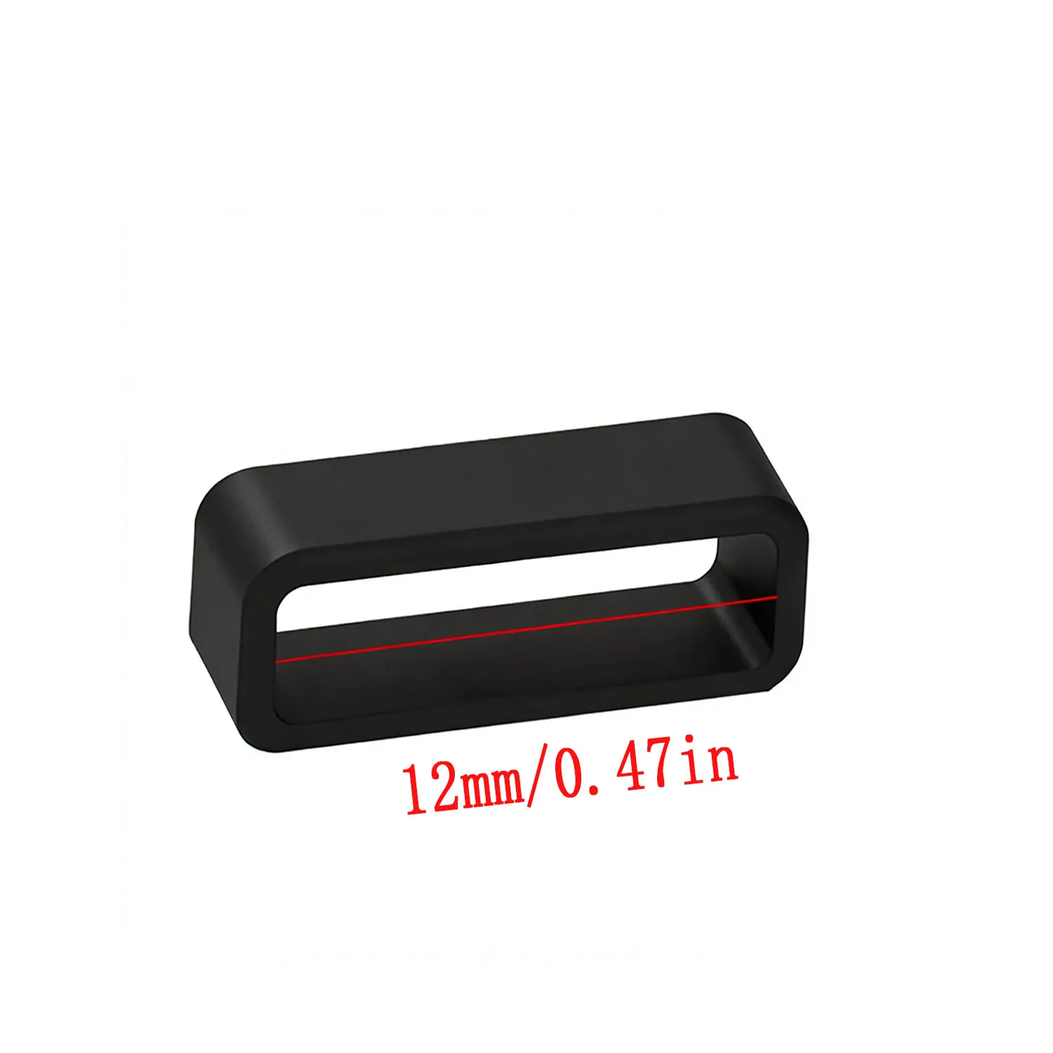 Durable Black Silicone Watch Strap Loops - Premium Rubber Bands Accessory Holder (Various Sizes)