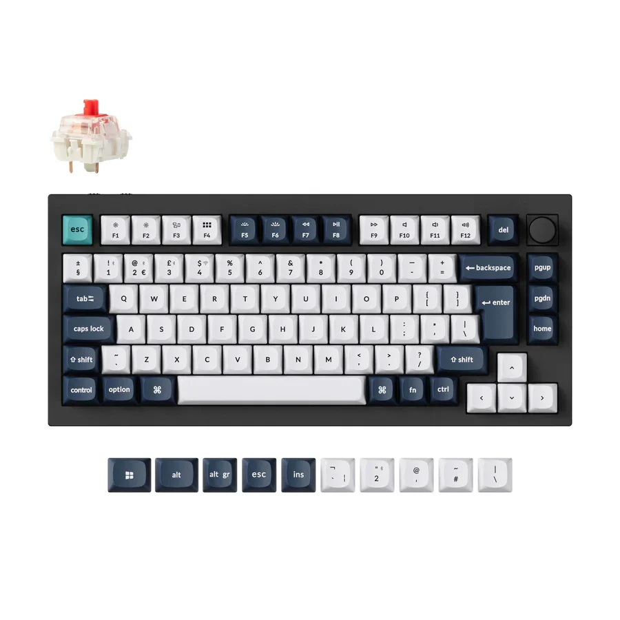 Клавиатура Keychron Q1 Max QMK/VIA Беспроводная механическая, колпачки для клавиш Gateron Jupiter Double-Shot PBT