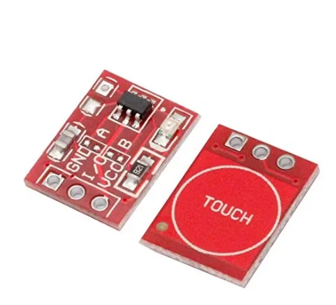 

100PCS/LOT NEW TTP223 Touch button Module Capacitor type Single Channel Self Locking Touch switch sensor RED