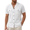 119384-a3dc97.jpg Short Sleeve Cotton Button Down Shirt - Premium Retro Hawaiian Resort-Ready Tee