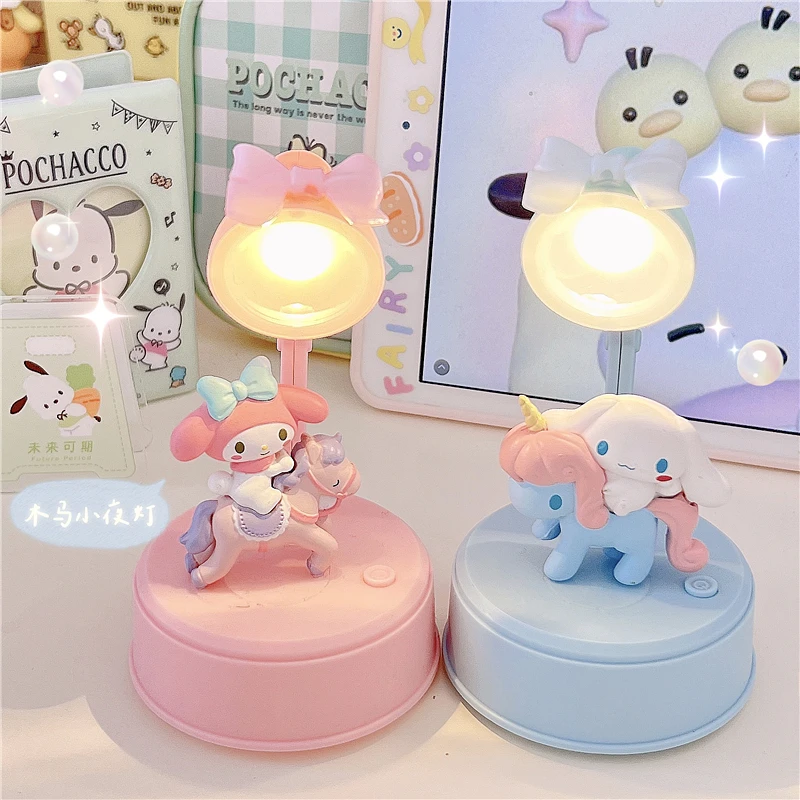 

Новая аниме кавайная настольная лампа My Melody Cinnamoroll Trojan horse, настольная лампа, настольная лампа, прикроватная лампа для спальни, подарок для девочек