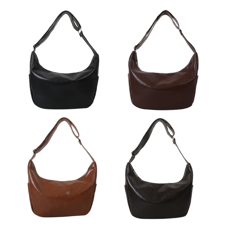 

Women Crossbody Bag Dumpling Bag PU Shoulder Bag Handbag Crossbody Sling Bag E74B