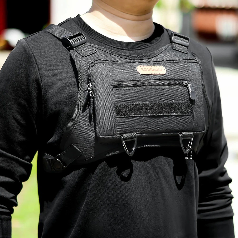 Front Chest Pack Adjustable Strap Fashion Sport Backpack Large Capacity Travel Vest Backpack for Running Travel