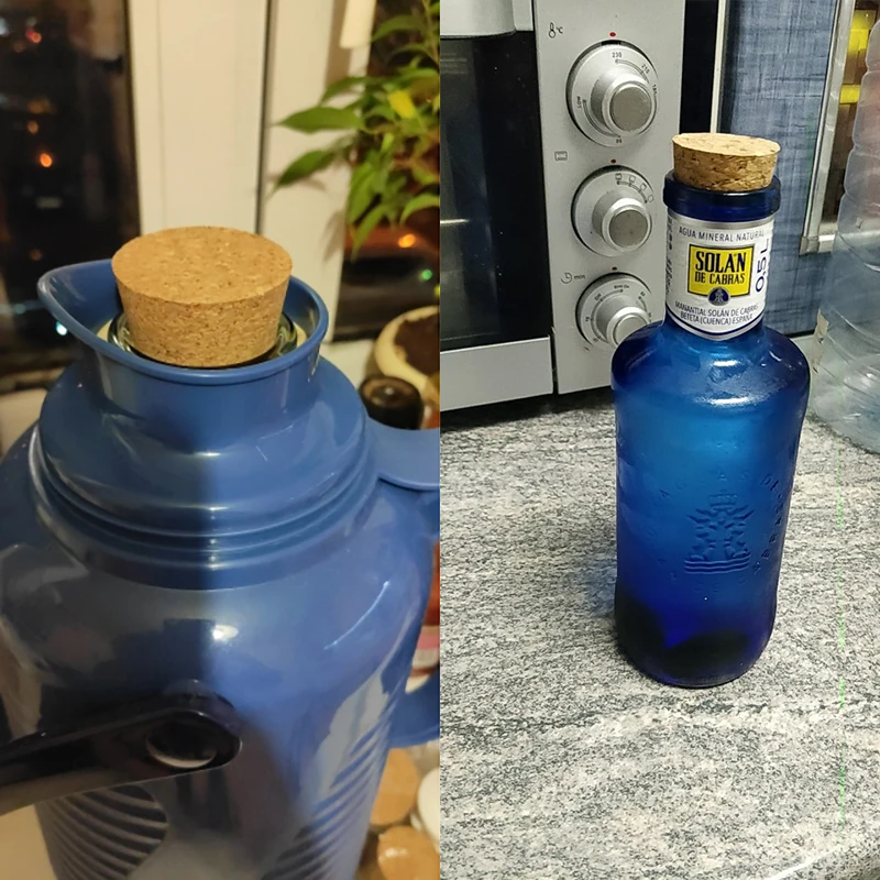 Glass Bottle Cork Wood Lid Cap Stopper Wine Jar Plug Beer Bottles Pudding Container 50-100mm Customize 3pcs