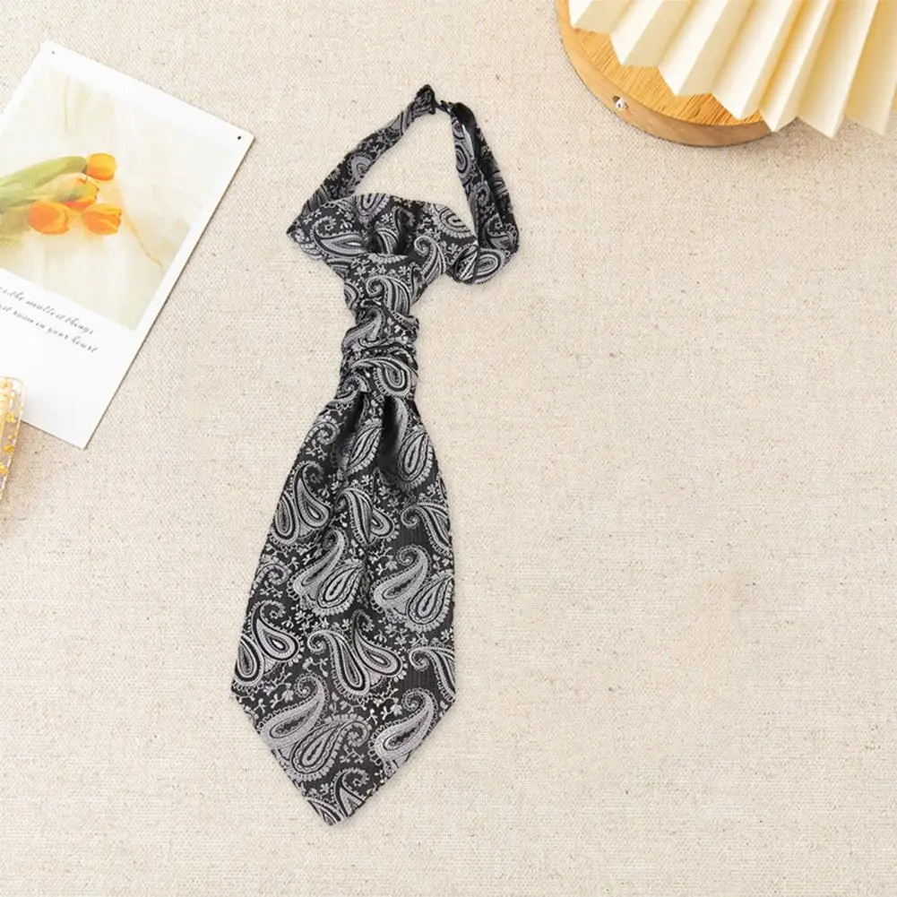 

Винтажный двухслойный Мужской Атласный Галстук с принтом для официального делового костюма, пальто, жилета с регулируемым рисунком для свадьбы