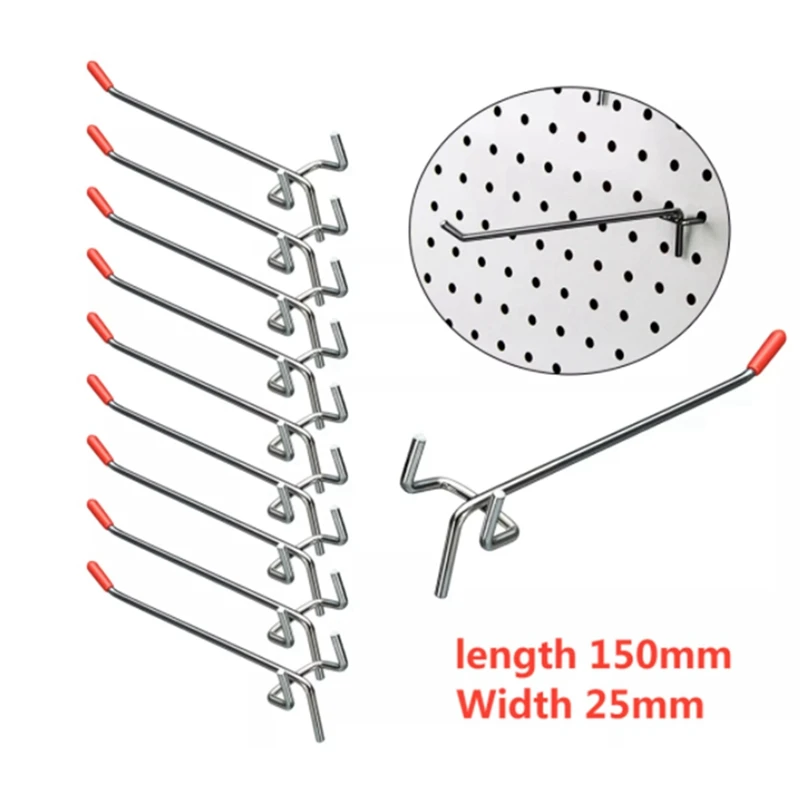 Ganchos de parede Pegboard único, exibição de