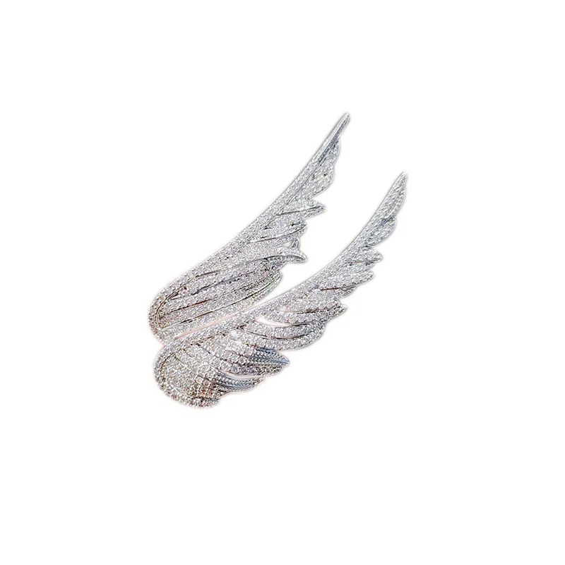 Angel Feather Brooch Men Women Personalized Collar Pin Suit Accessories Chest Flower Accessory