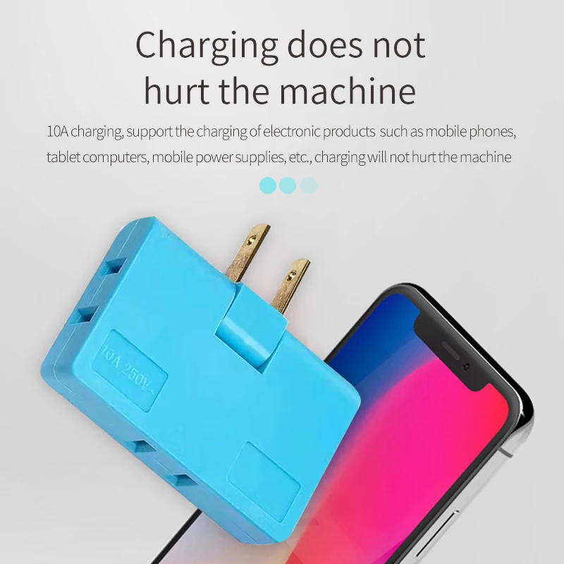 180&deg; Rotating American Standard Plug 1 In 3 Out Universal Convenient Travel Adapter Phone Charger USA Canada Colombia Mexico