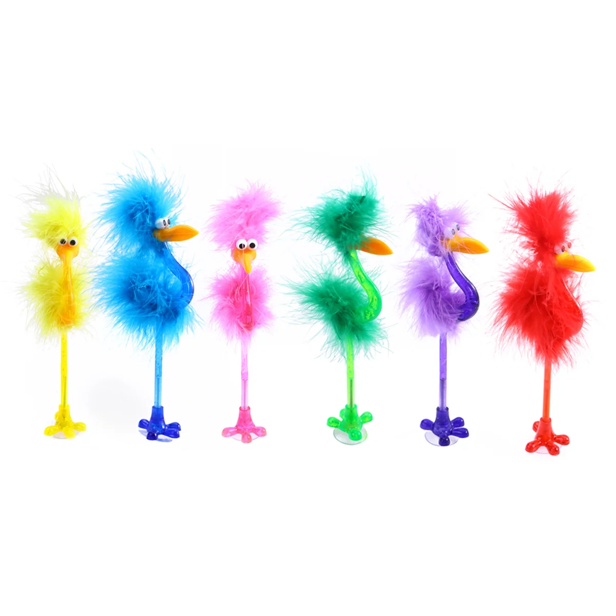 

12pcs Ostrich Ballpoint Pen Student Stationery Creative Cartoon Pens Writing Supplies