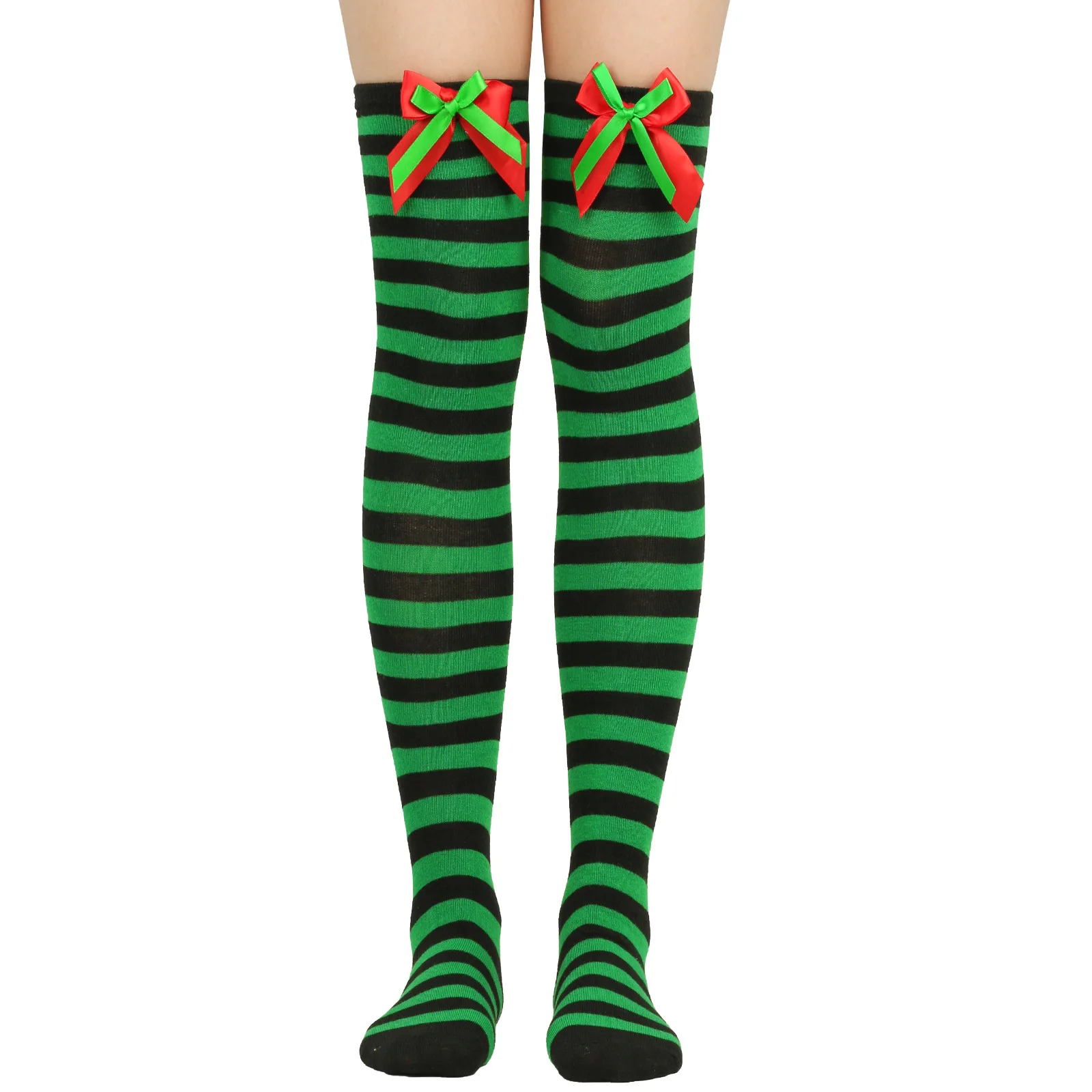 Christmas Knee-High Socks Women Boot Sock Leg Warmer High Socks For Daily Wear Xmas Party Cosplay