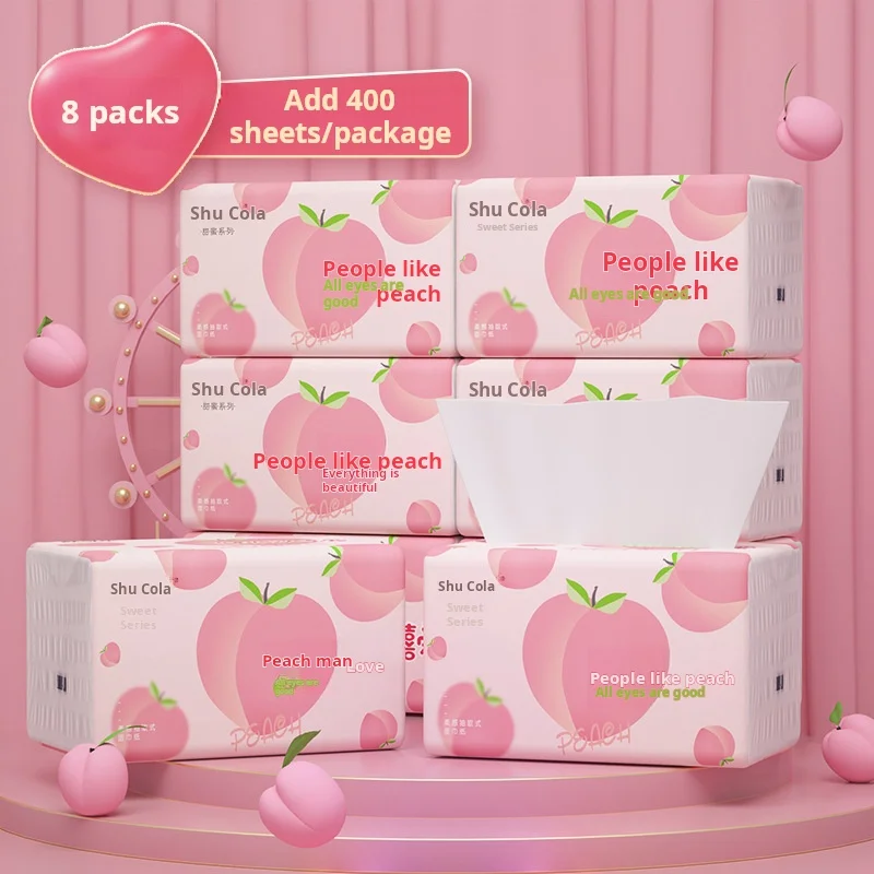 8 Packs Of Toilet Paper 400 Large Napkins Facial Tissue Hand Towel Affordable Family Pack Paper toilet paper