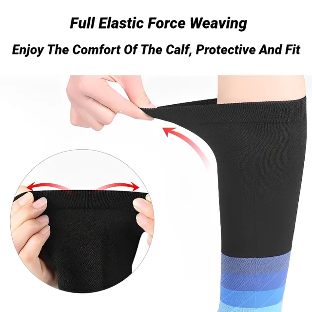 1Pair Football Calf Compression Sleeves Running Leg Sleeve Socks For Shin Splint Men Women Varicose Vein Fatigue Basketball 3