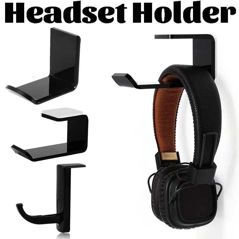 Adhesive Headphone Wall Hook Wall Mount Audio Headphones Holder