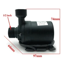 เพลาเซรามิค DC 12V 24V ปั๊มน้ำแบบจุ่ม 800L/H 5M หัวมอเตอร์ไร้แปรงเสียงรบกวนต่ำบูสเตอร์สำหรับตู้ปลาหิน 4
