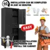 Storage Cabinet，71" Garage Storage Cabinet with 2 Locking Drawer and 4 Adjustable Shelves ，Black Tool Cabinet，Lockable Fil 6