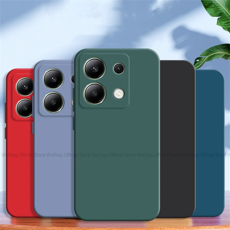 Per Xiaomi Poco M6 Pro 4G Custodia Xiaomi Poco M6 Pro 4G Cover Cover Originale Tpu Antiurto In Silicone Liquido Poco M6 Pro 4G