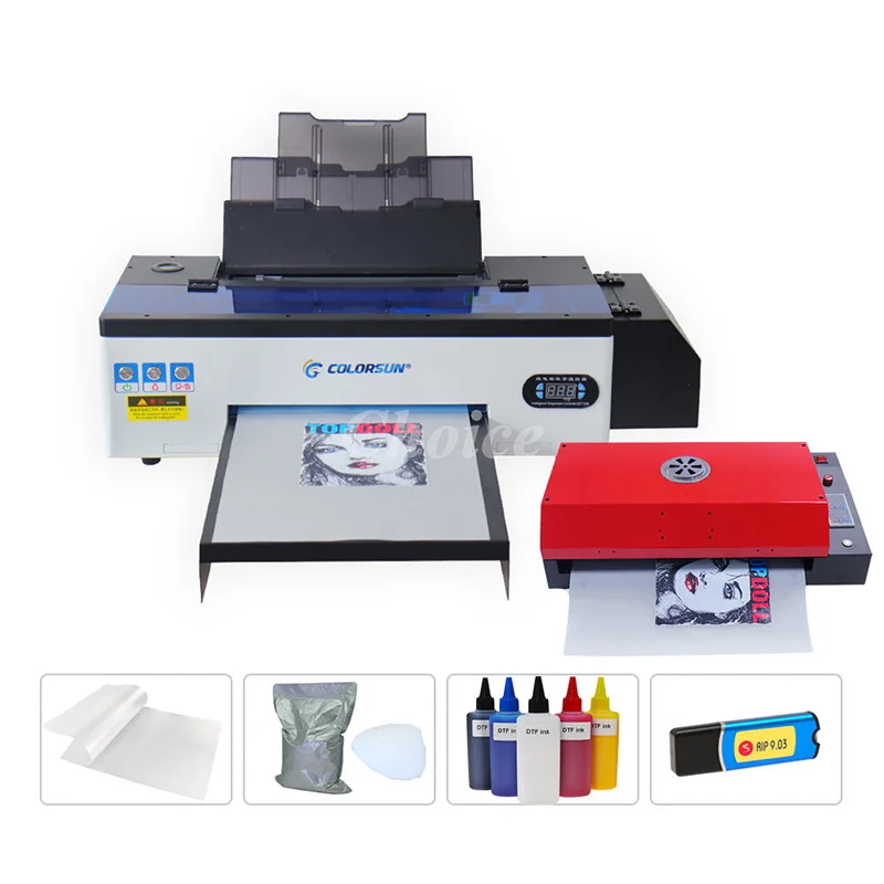 A3 DTF T Shirt Printer A3 Directly Transfer Film Print Heat Press Print for All Fabric Clothes A3 DTF Transfer Film Printer