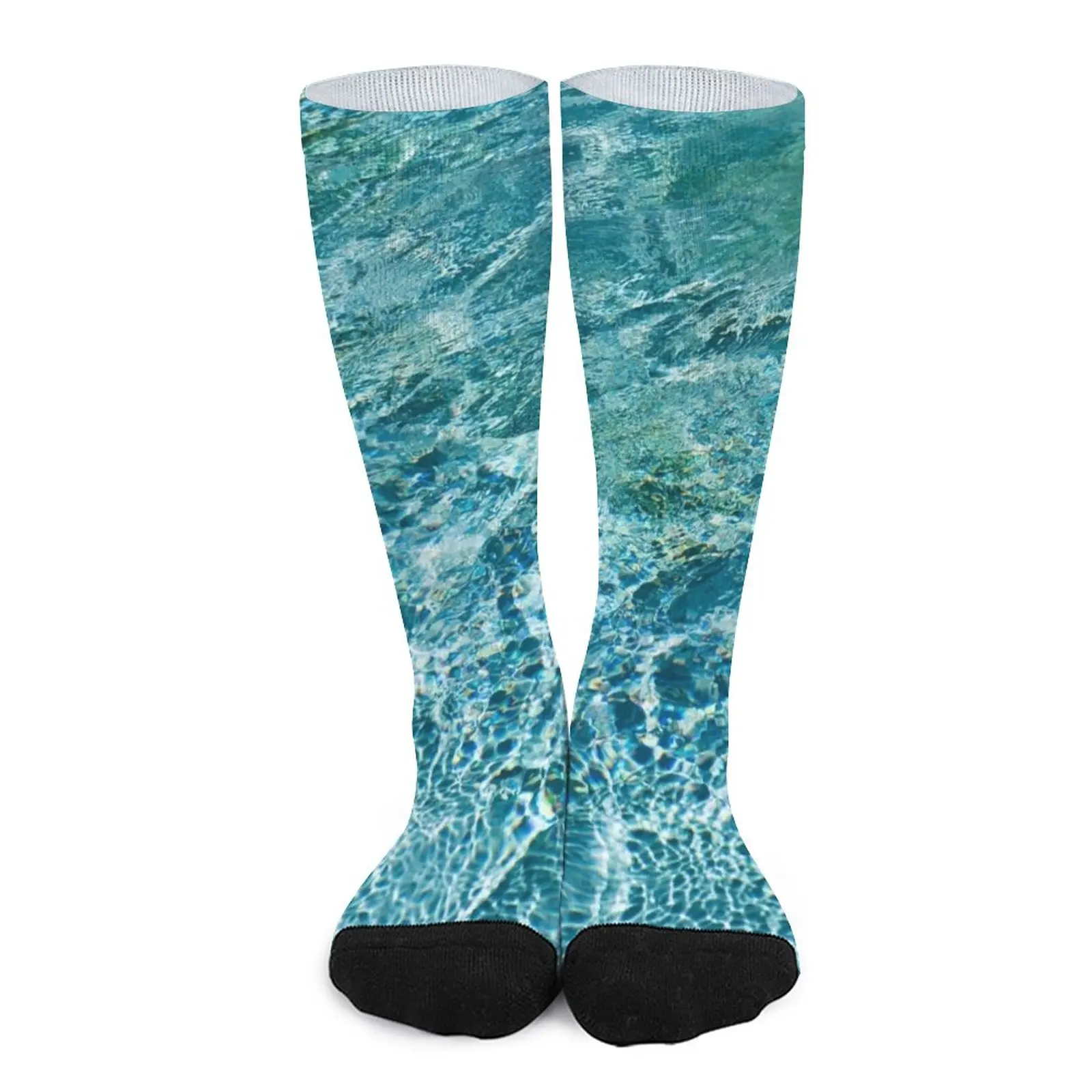 Aquamarine and Turquoise Rainbows - Gems in a Fountain - Horizontal Socks Christmas ankle socks funny gift sports socks woman children ankle boots boys casual orthopedic safety shoes for kids sports running basketball blue chunky platform footwear size22