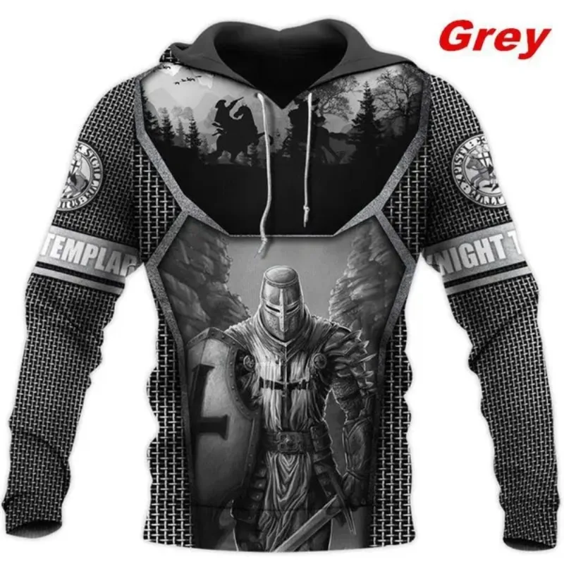 Cool Knight Templar Armor 3D Print Hoodies Funny Men's Clothing Men's Harajuku Fashion Sportswear Pullover Sweatshirts Quality