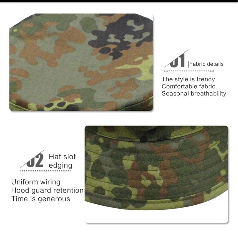  ¾   絿  Boonie Hat Wide Brim Foldable Fishing Sun Cap Dropship