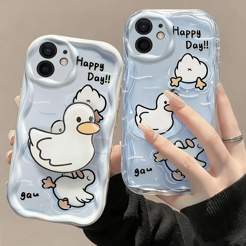 Gaga Duck Grip Tok Cartoon Soft Wave TPU Phone Case