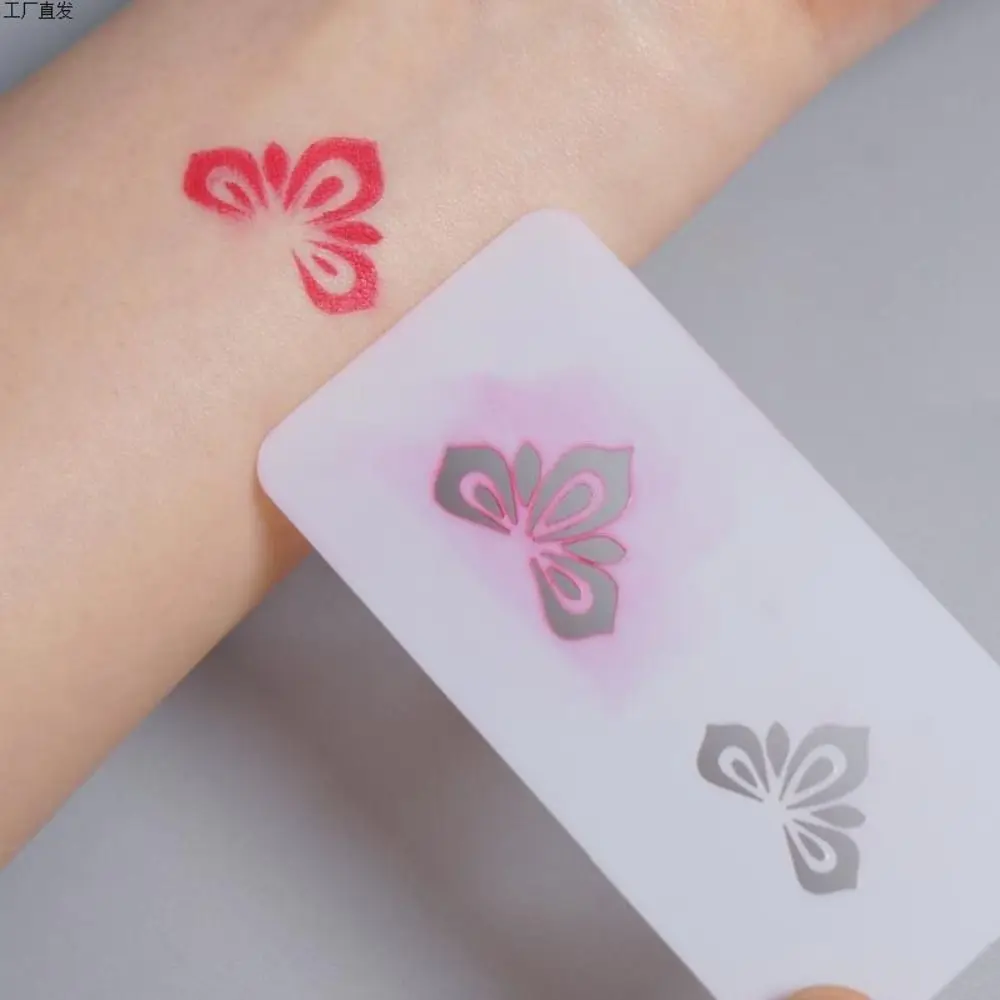 

Hollow Flowers Temporary Tattoo Stencil for Drawing Molds Face Makeup Template Women Kids DIY Journaling Supplies Hanfu Decor