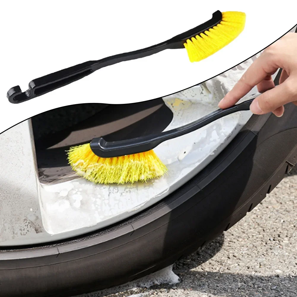 Car Wheel Tire Rim Detailing Brush 1 Pcs Truck Wheel Wash Detail Brushes Cleaner Tools Plastic Handle Car Washing Cleaner Tools