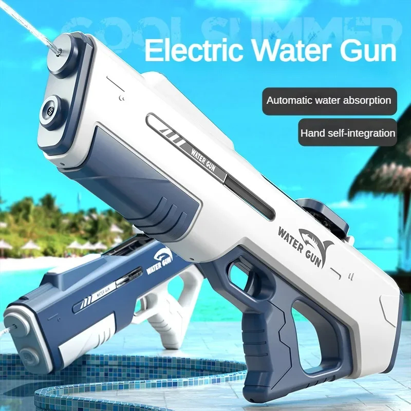 Automatic Water Absorption Electric Water Gun 43cm Children Hand Self-integration High-pressure Watergun Outdoor Toys for Kids 2