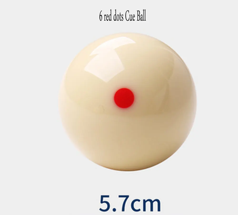 Aramith/Taiwan Blue Eye/ 6 Red Dots Cue Ball Replacement 2-1/4" / 2-1/16"