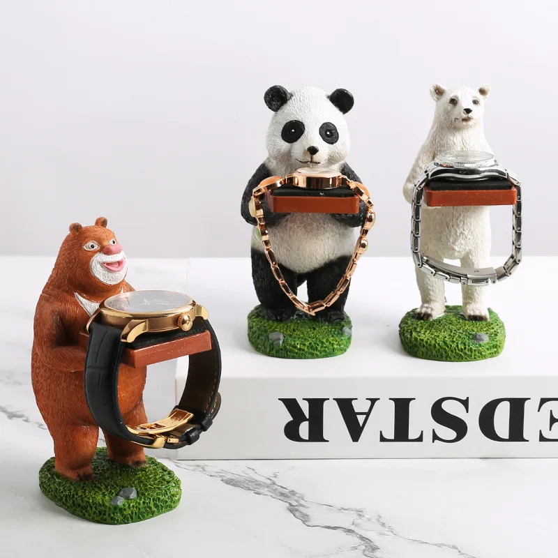 

Creative Watch Display Stand Resin Wrist Watch Holder Storage Organizer Personalized Cute Watches Accessories Transparent Glass