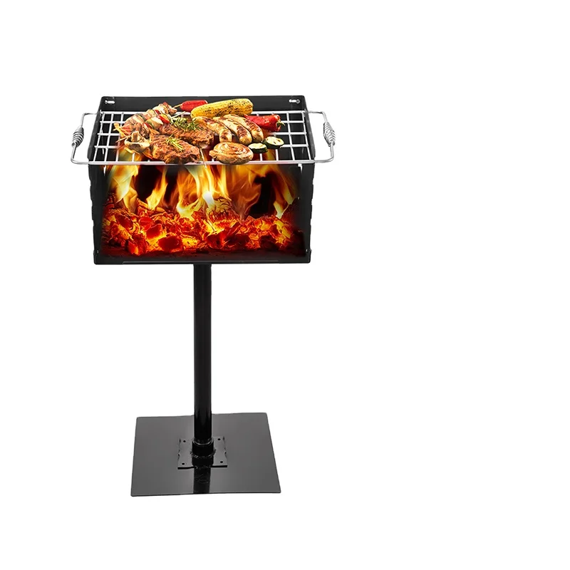 Garden Steel Fire Pit Barbecue Grill A Gas Bbq Grill Outdoor Cooking Backyard Corten Steel Camino Bbq Grill