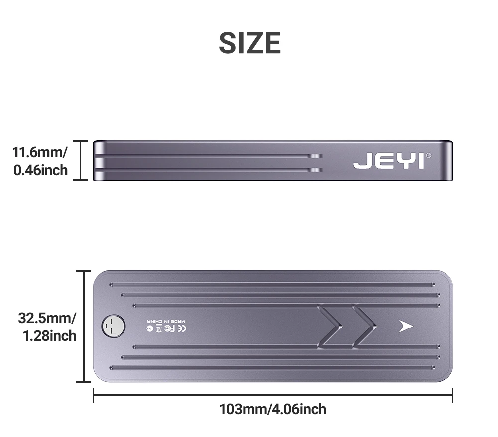 Enclosure, USB 3.2 Gen 2 10Gbps, Suporte