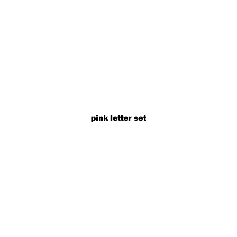 

pink letter set