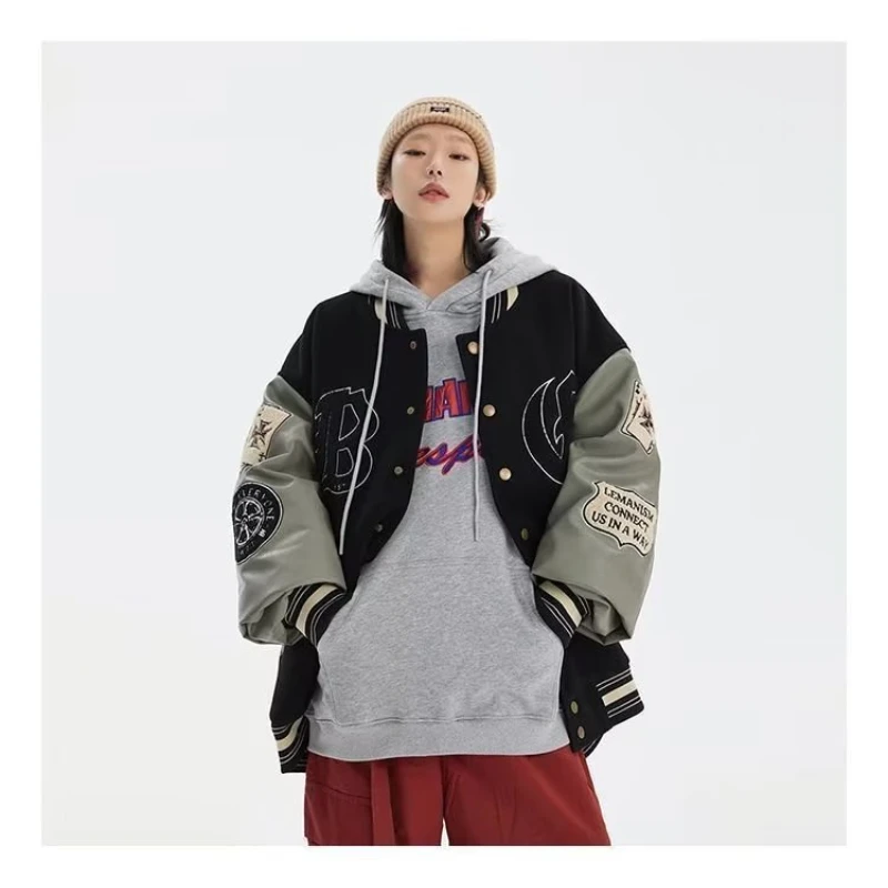 Giacca da donna tuta da Baseball nuova primavera autunno stile coreano coppia cappotto Streetwear Ins giacca da uomo allentata Casual moda Hip Hop