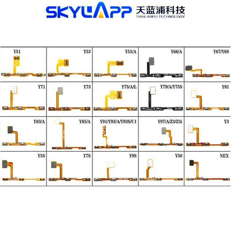 

Плоский кабель для мобильного телефона VIVO Y93, Y93S, U1, Y97, A, Z3, Z3i, Y3, Y5S, Y7S, Y9S, Y50, кнопки включения/выключения громкости, гибкая лента