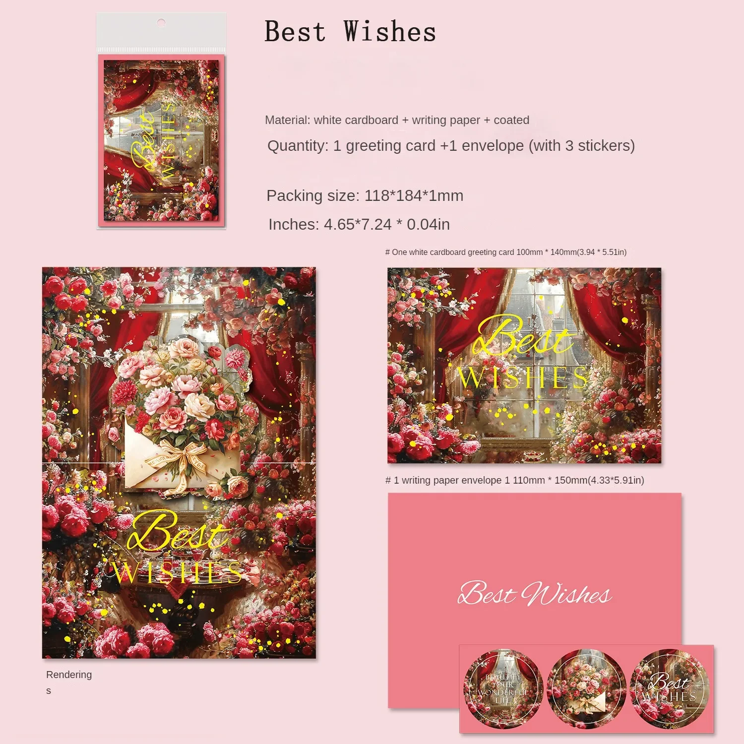 5 Stück Packung Kunst Gruß karte Vintage kreative Weihnachten Segen Urlaub Gruß karte Dekoration Notizbücher Sammelalbum 184*118mm