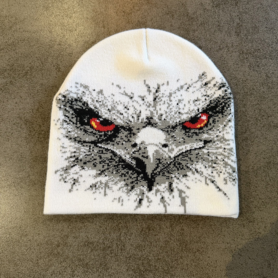 American casual style beak-patterned jacquard knit cap, suitable for both men and women, suitable for daily commuting.