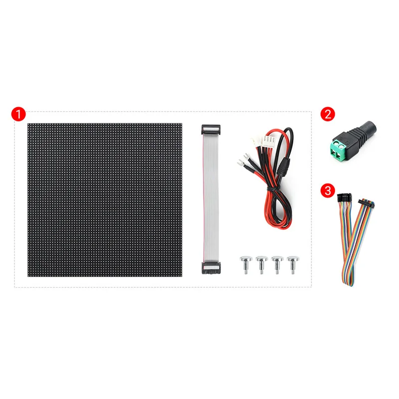 RGB Full-Color LED Matrix Panel 64��64 Pixels Display 3mm Pitch 4096 RGB LEDS Adjustable Brightness for Raspberry Ard