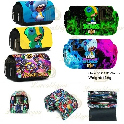 Anime Leon Crow Spike Shelly Colt Jessie Brock Pen Pencil Bag Case Cosmetic Bag Action Figure Toy Gift For Children Kid
