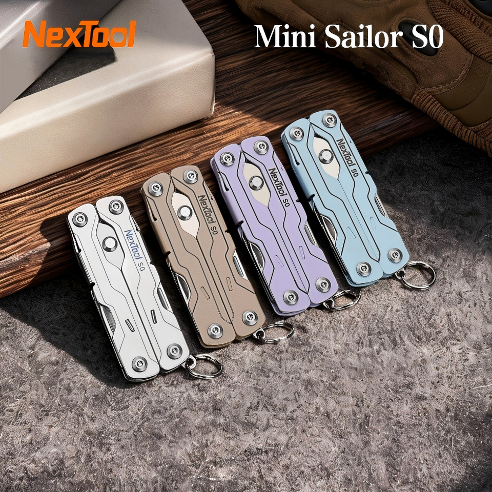 NexTool Mini Sailor Scissors S0 8-In-1 Micro Multitools Keychain EDC Portable Mini Pocket Scissors Outdoor Emergency Hand Tools