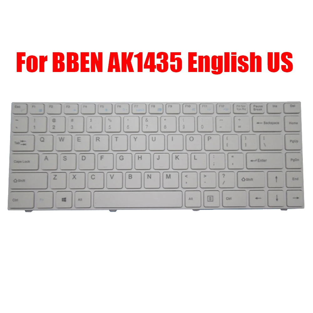 

Английская сменная Клавиатура для ноутбука US для BBEN AK1435 14,1 белый с рамкой Новинка