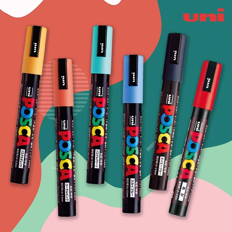 Uni Posca Color Markers Set Full Tip Size Permanent Graffiti Drawing Pens