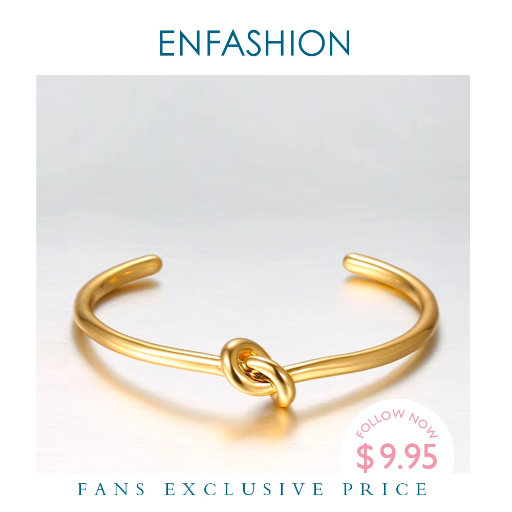Knot Cuff Bracelets Gold Color Manchette Bangle Bracelet for Women Armband Fashion Jewelry Pulseiras B4286