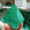 Natural Green Malachite Pyramid,Green Quartz Crystal,Malachite Ore Polishing Pyramid,Mineral Reiki Healing, Wealth 6