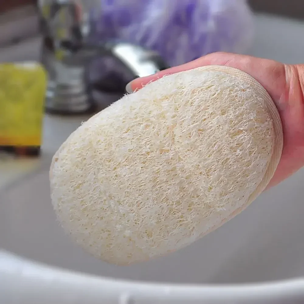 Natural Loofah Body Scrubber Bath Sponge Shower Brushesr Exfoliating Cellulite Luffa Puff Washcloth Bodys Treatments Bath Tools 4